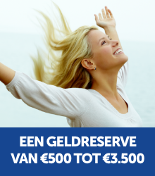 Een geldreserve van €500 tot €3500