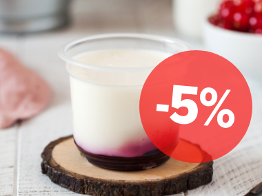 -5% op yoghurt